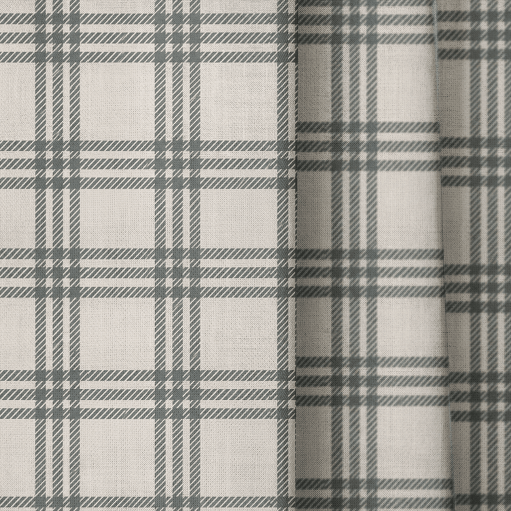 Sutton Slate - Curtain Panel - The Drapery