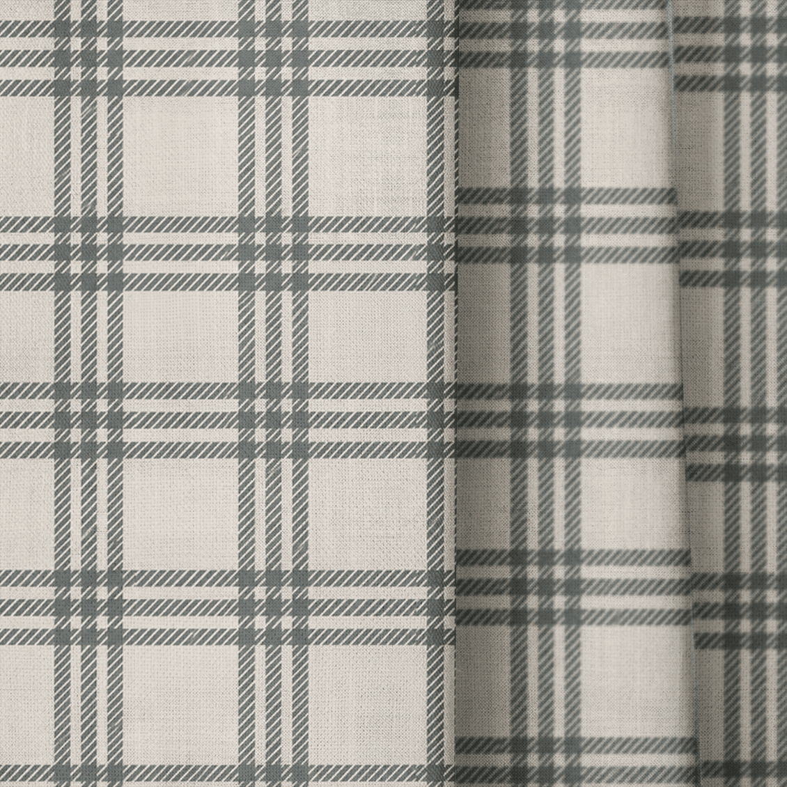 Sutton Slate - Curtain Panel - The Drapery