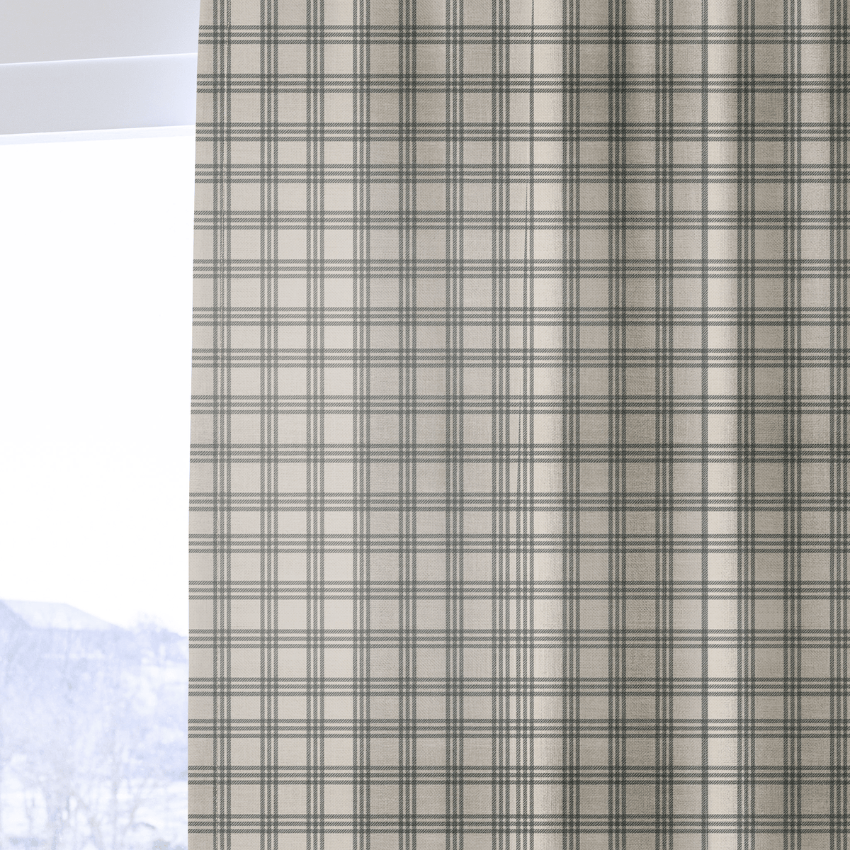 Sutton Slate - Curtain Panel - The Drapery