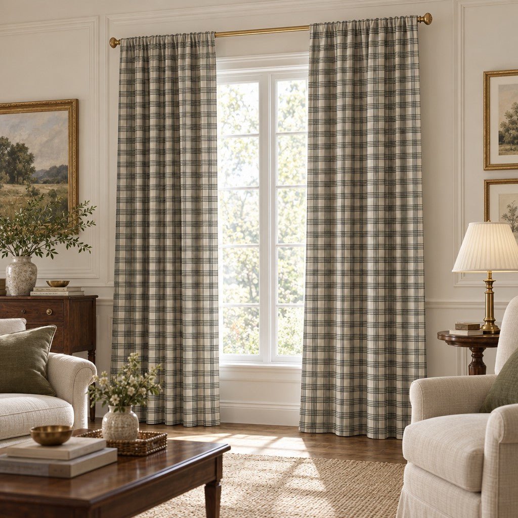 Sutton Slate - Curtain Panel - The Drapery