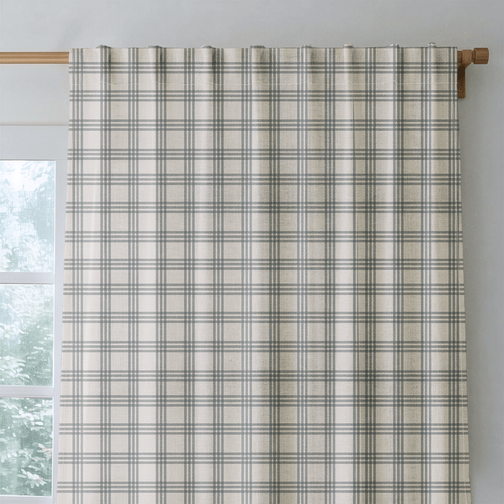 Sutton Slate - Curtain Panel - The Drapery