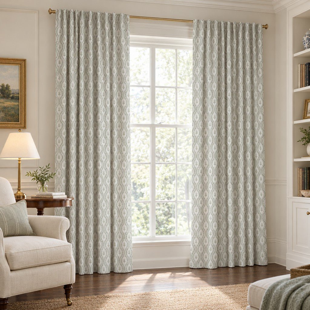 Sweet Pea Ogee - Curtain Panel - The Drapery