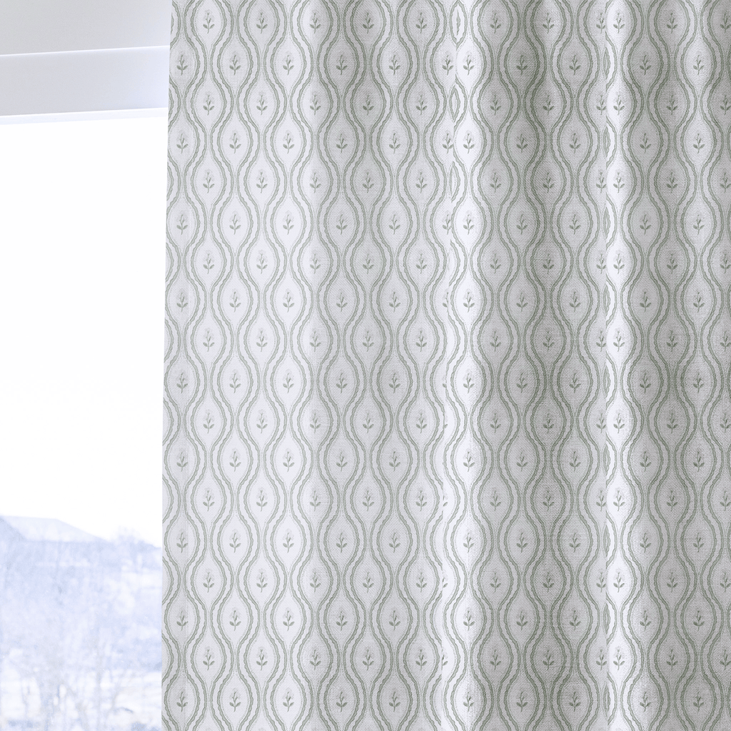 Sweet Pea Ogee - Curtain Panel - The Drapery