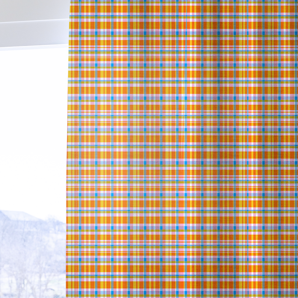 Sweet Tea Check - Curtain Panel - The Drapery