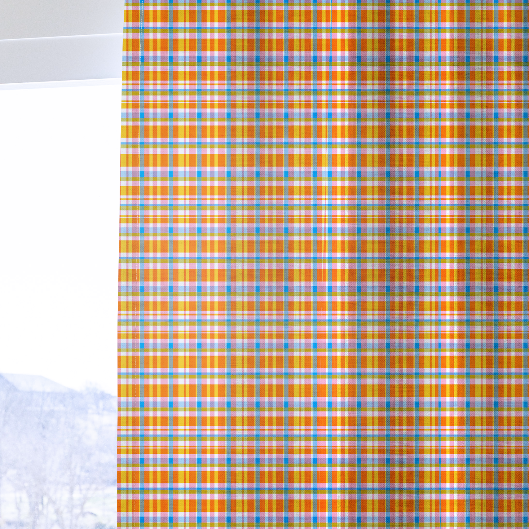 Sweet Tea Check - Curtain Panel - The Drapery
