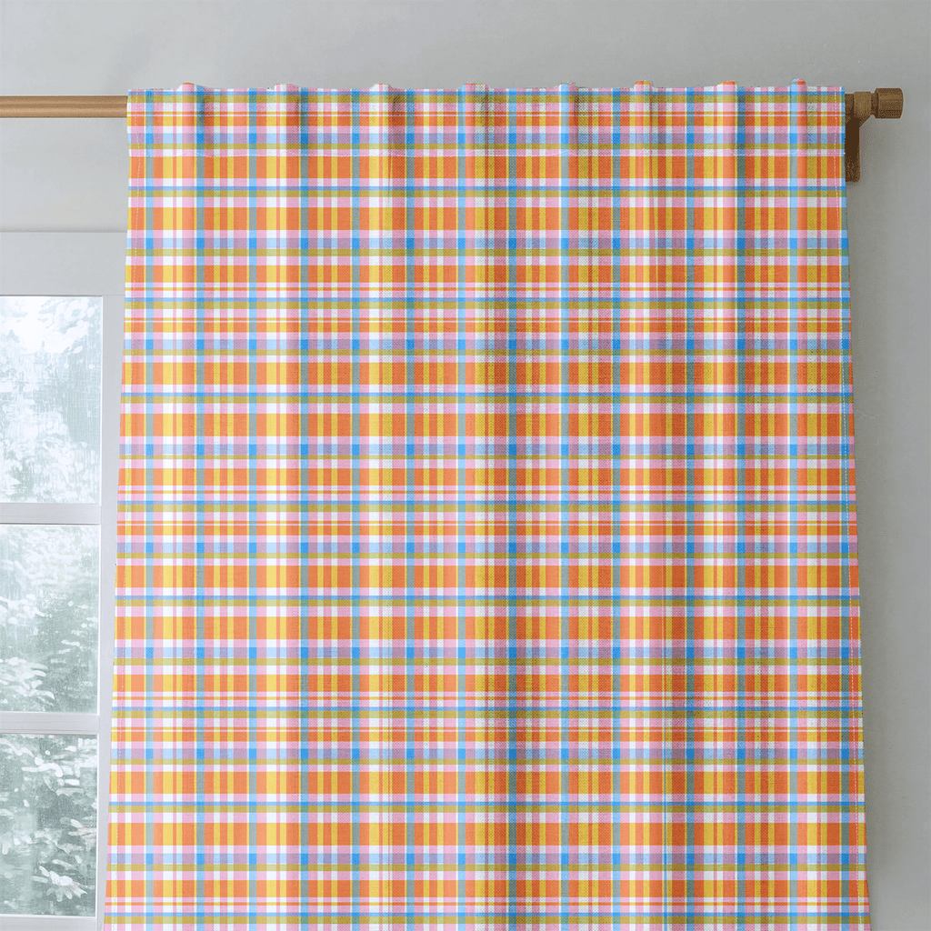 Sweet Tea Check - Curtain Panel - The Drapery