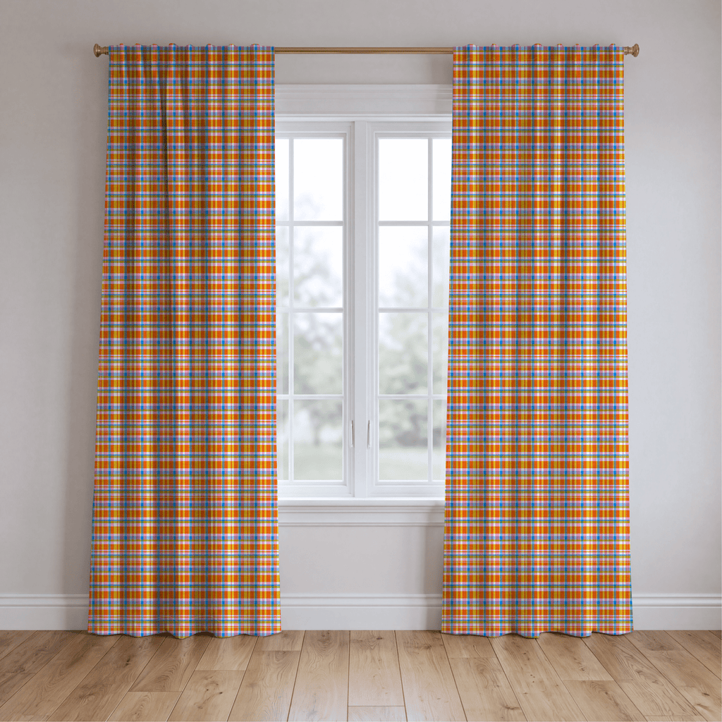 Sweet Tea Check - Curtain Panel - The Drapery