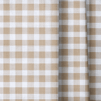 Tan Gingham - Curtain Panel - The Drapery