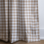 Tan Gingham - Curtain Panel - The Drapery