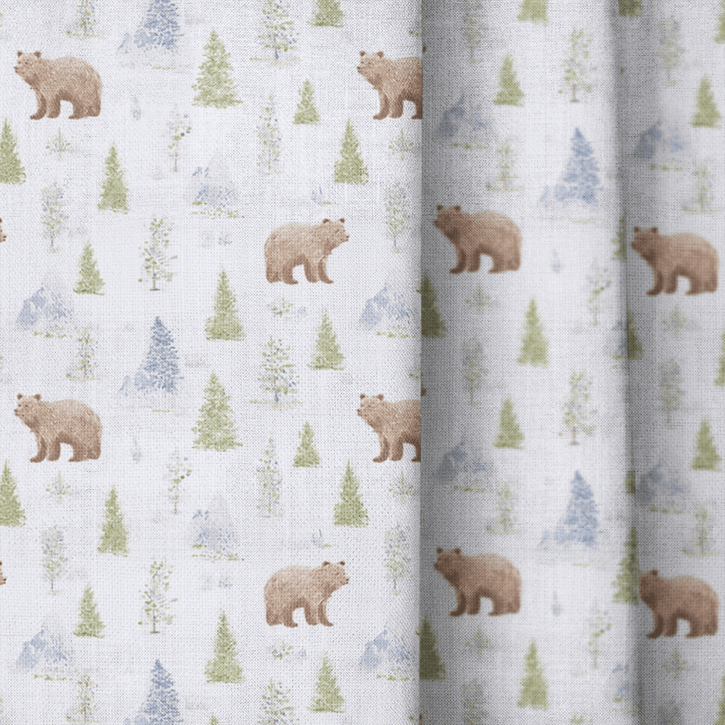 The Brown Bear - Curtain Panel - The Drapery