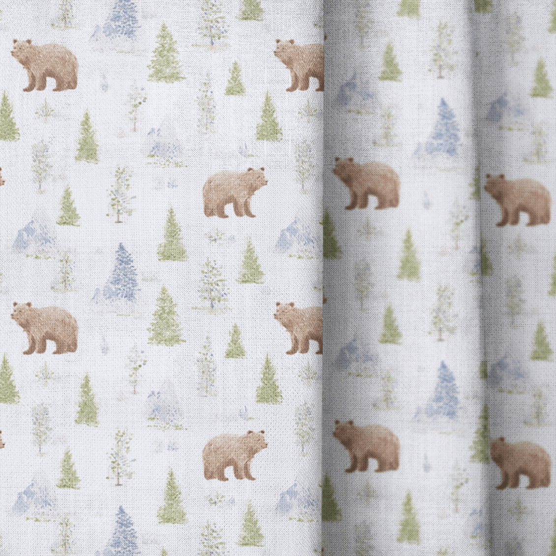 The Brown Bear - Curtain Panel - The Drapery