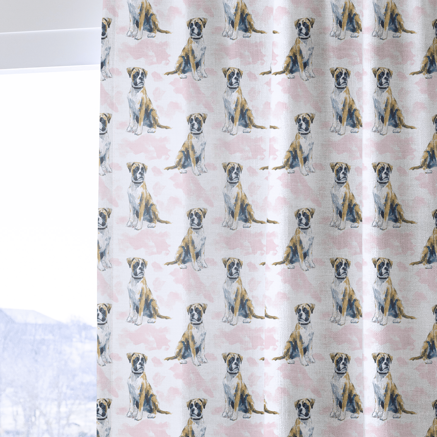 The Noble Boxer - Curtain Panel - The Drapery