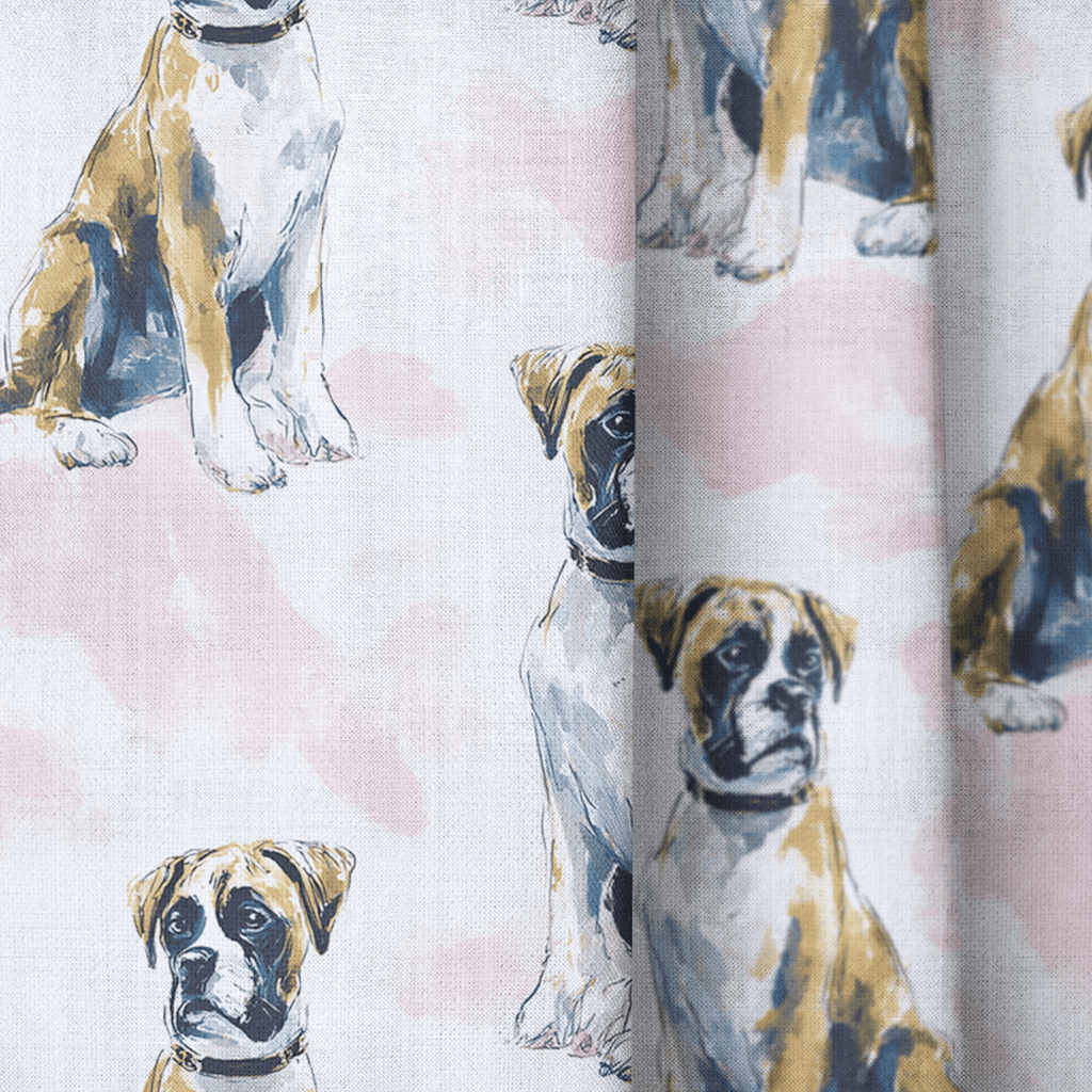 The Noble Boxer - Curtain Panel - The Drapery