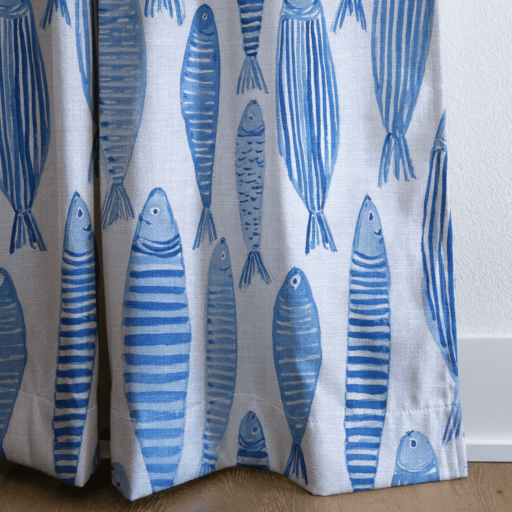 Tidal Fish - Curtain Panel - The Drapery