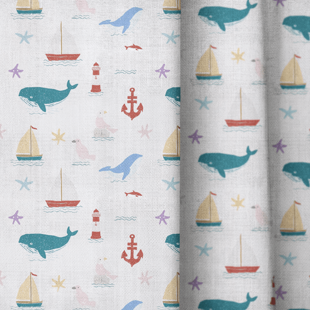 Tiny Sea - Curtain Panel - The Drapery