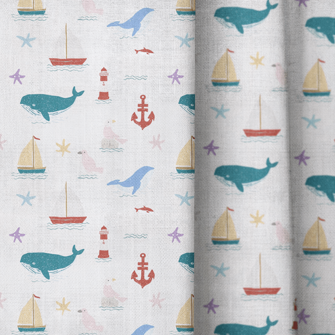 Tiny Sea - Curtain Panel - The Drapery
