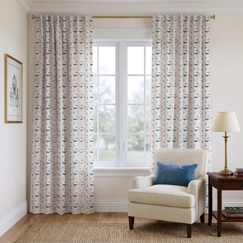 Tiny Sea - Curtain Panel - The Drapery