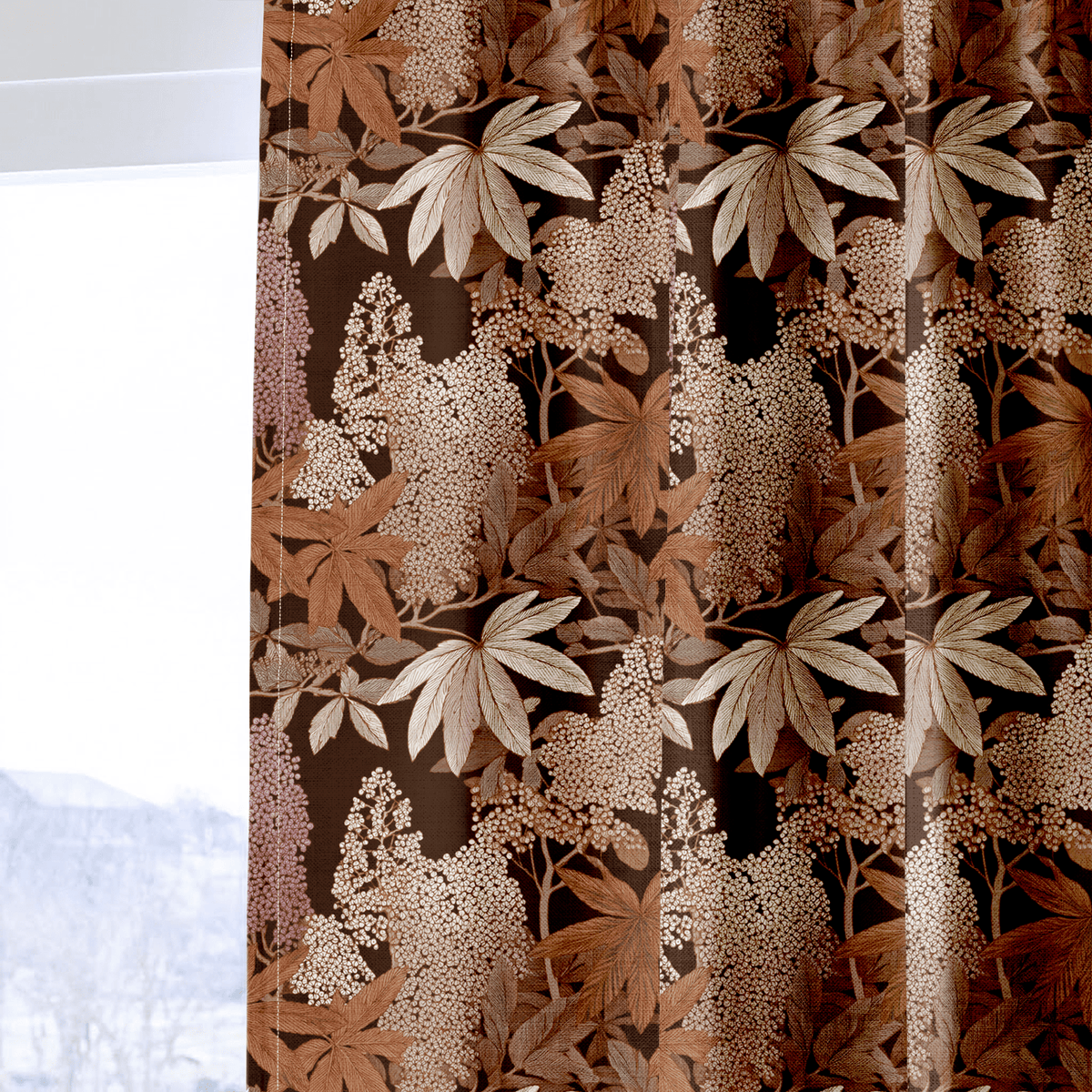 Tranquil Leaves - Curtain Panel - The Drapery