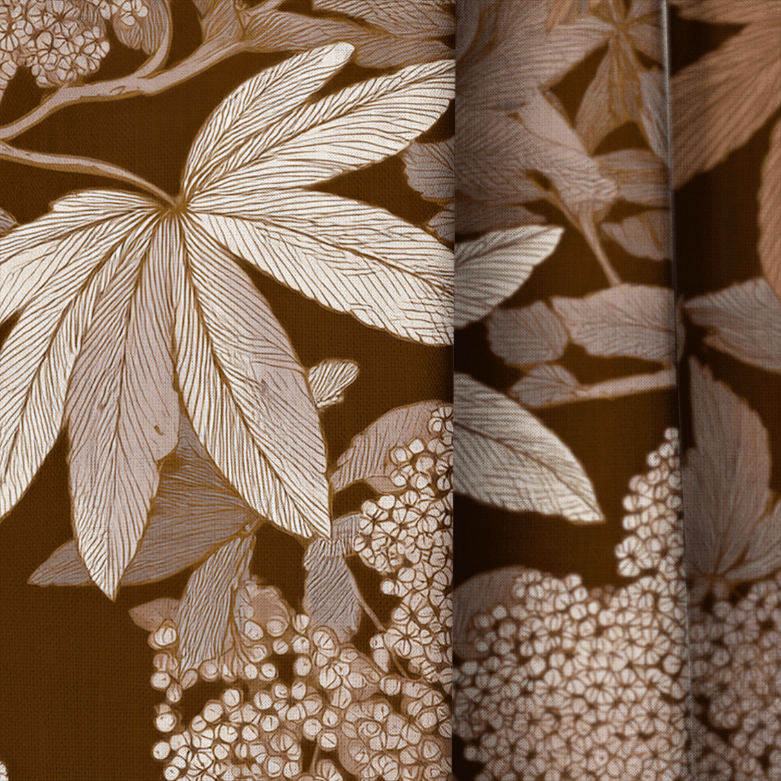 Tranquil Leaves - Curtain Panel - The Drapery