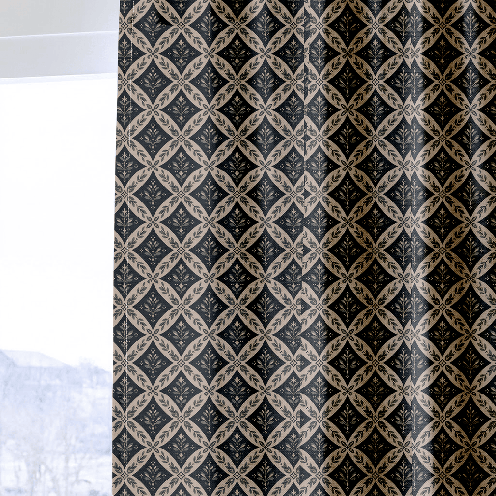 Trellis Beige - Curtain Panel - The Drapery