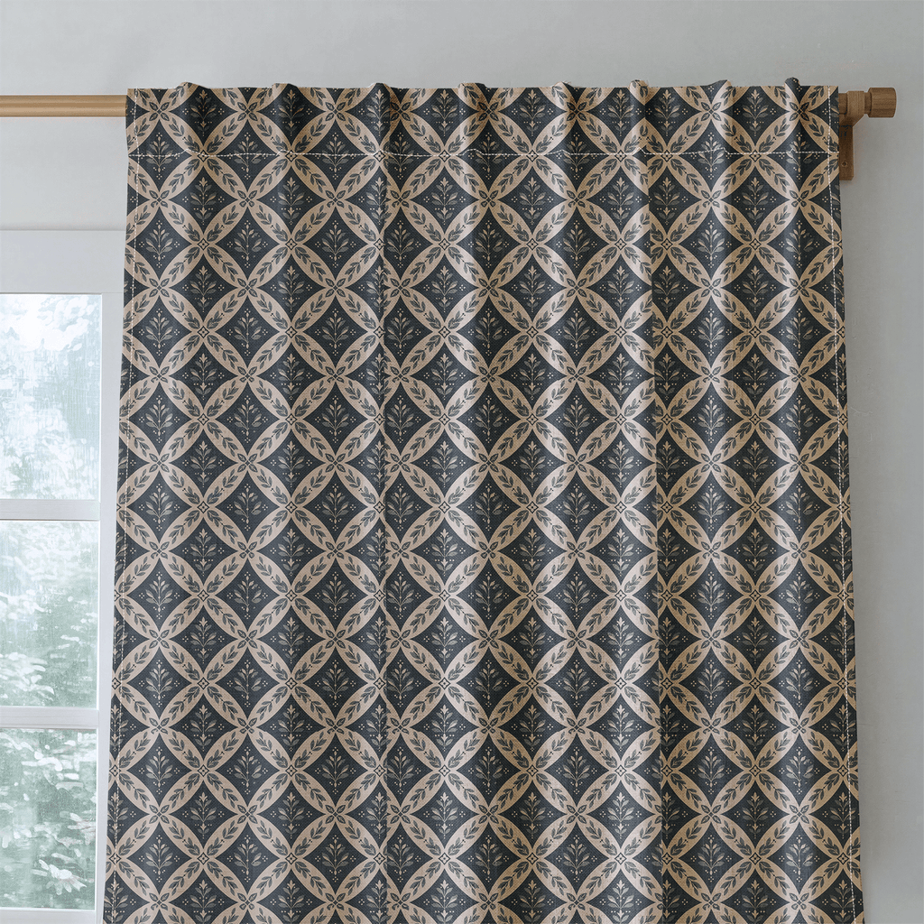 Trellis Beige - Curtain Panel - The Drapery