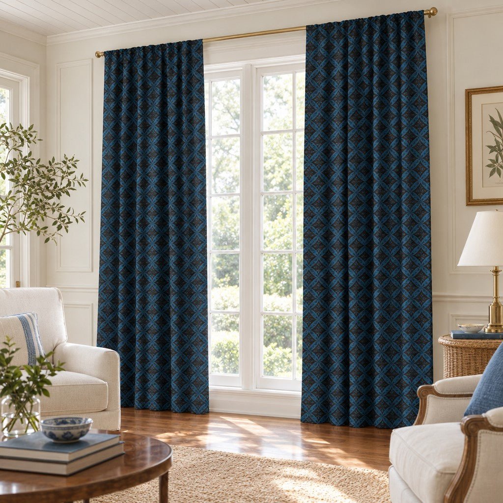 Trellis Royal - Curtain Panel - The Drapery