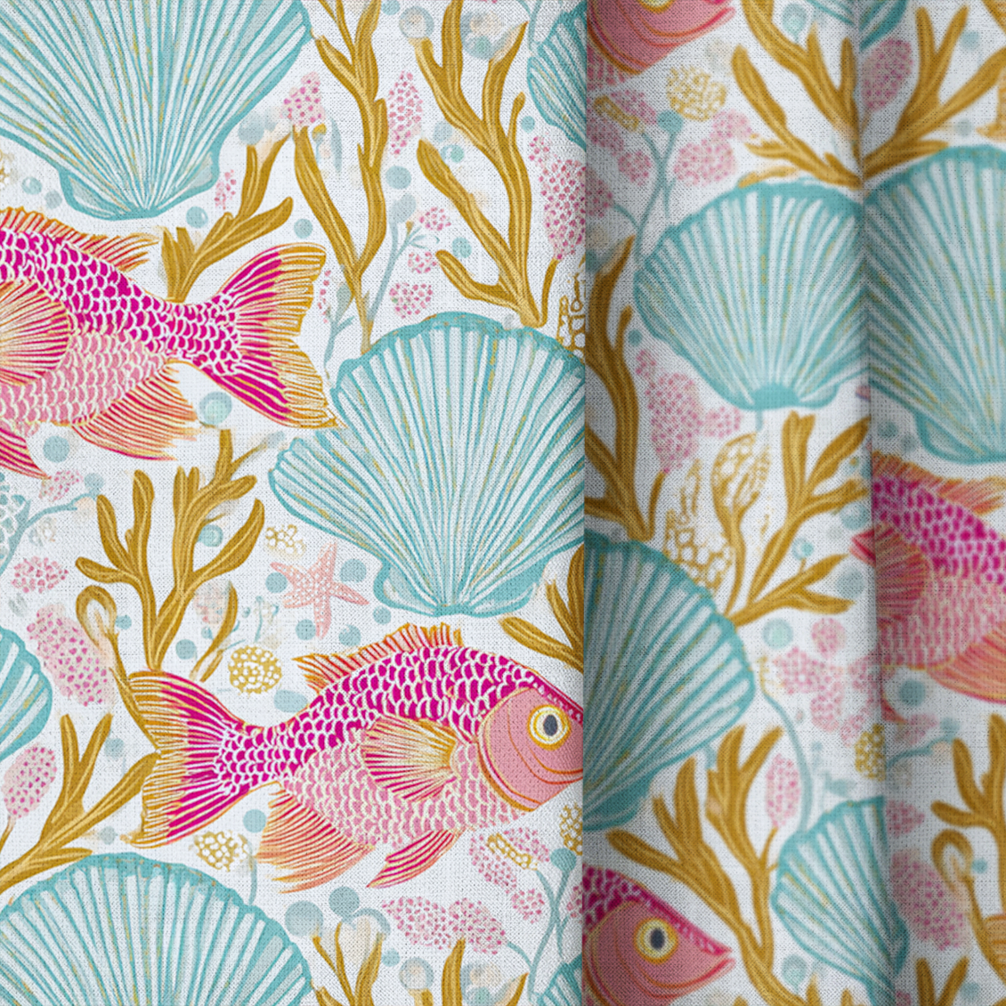 Tropical Reef - Curtain Panel - The Drapery