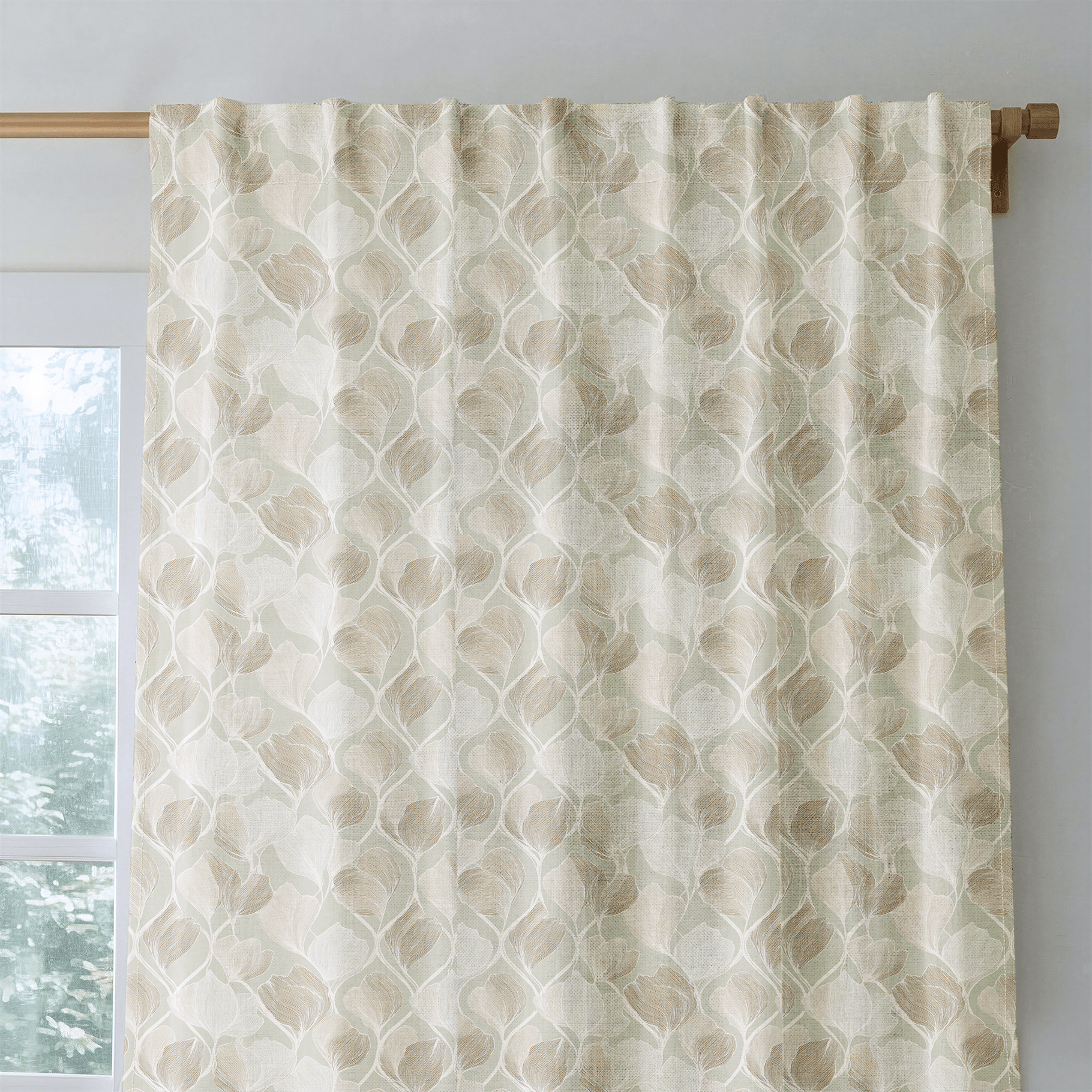 Twirling Petals - Curtain Panel - The Drapery