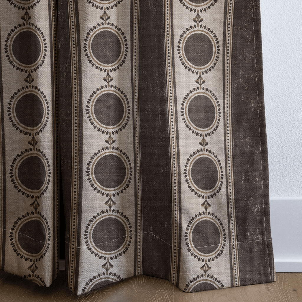 Umber Medallion - Curtain Panel - The Drapery