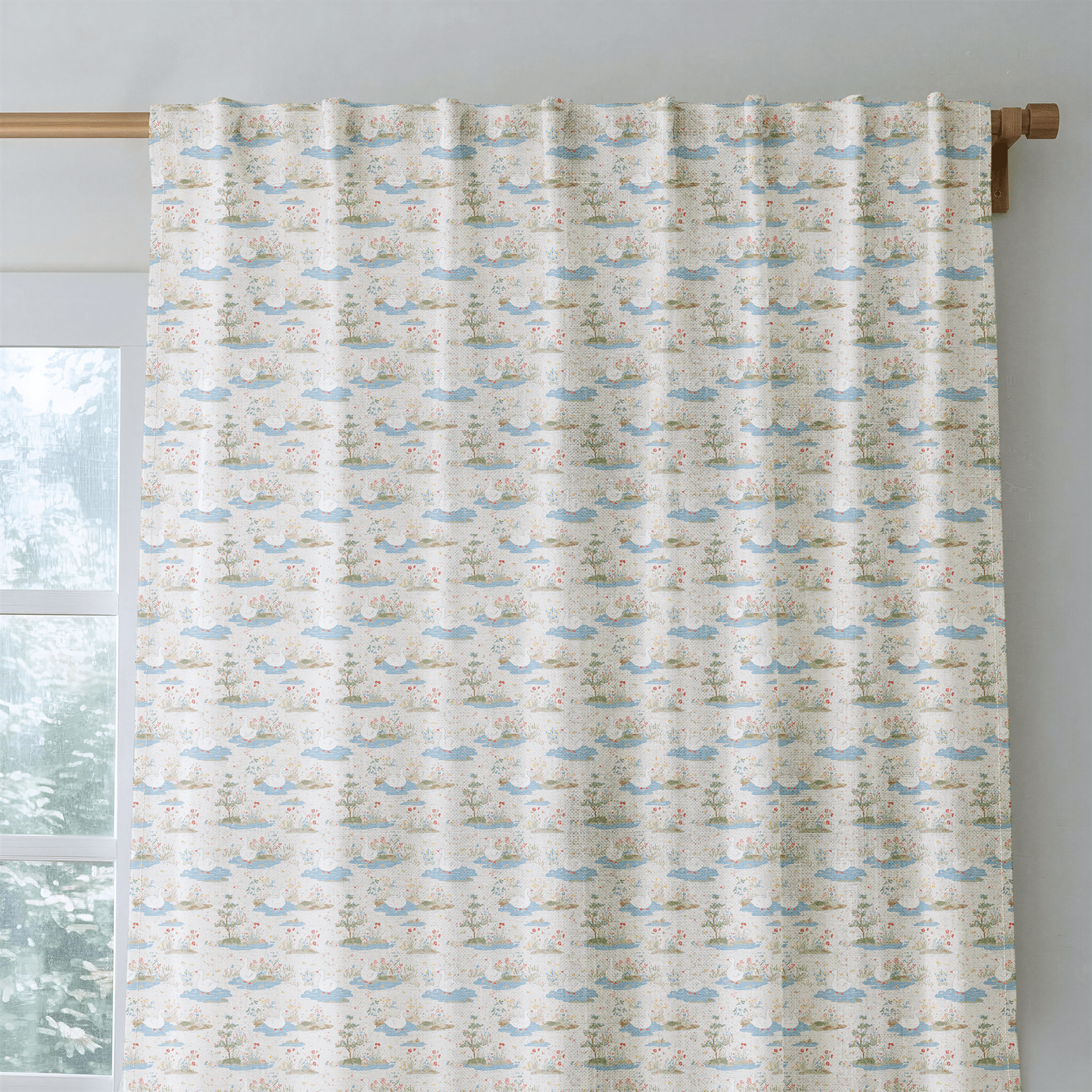 Unbothered Duck - Curtain Panel - The Drapery
