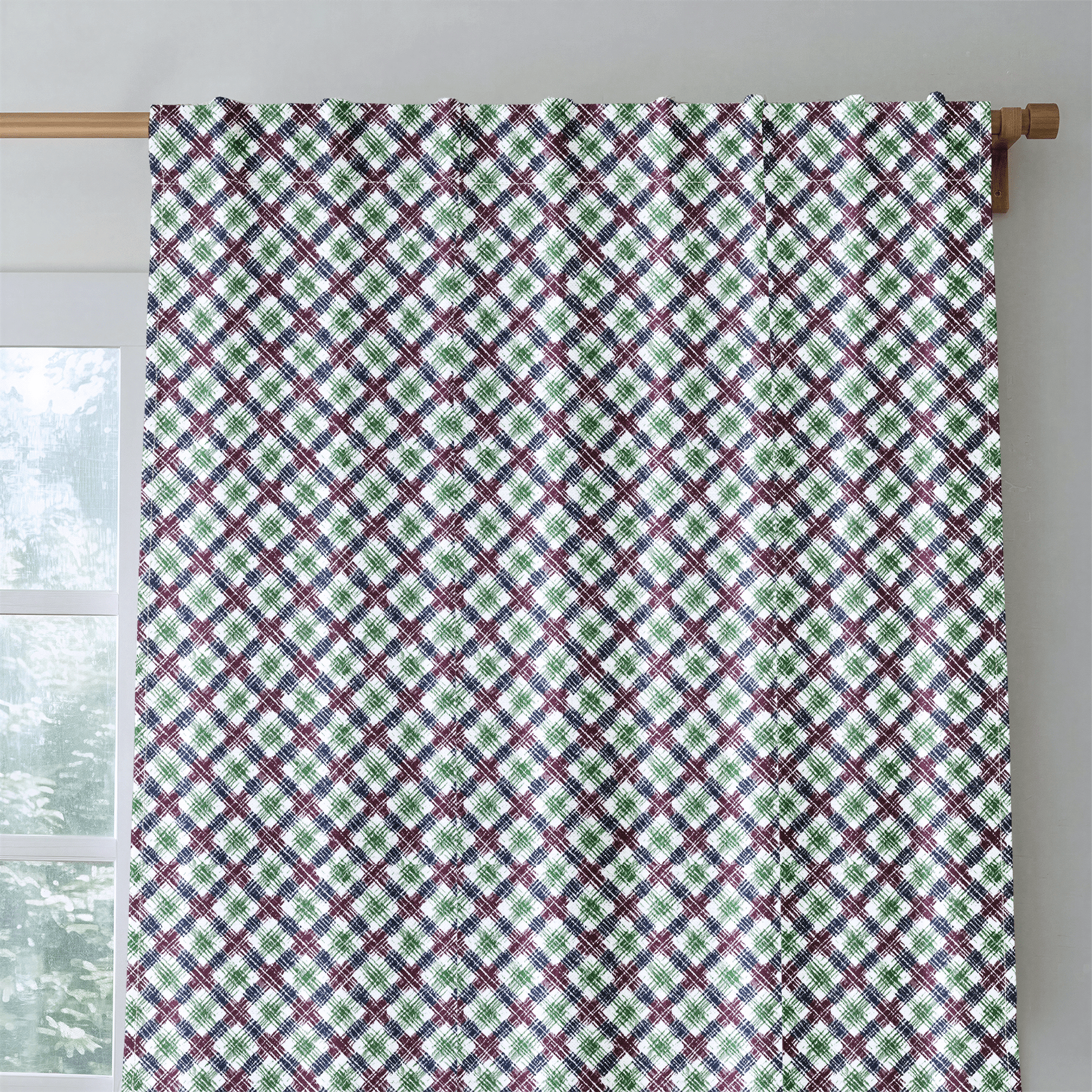 Valeska Plaid - Curtain Panel - The Drapery