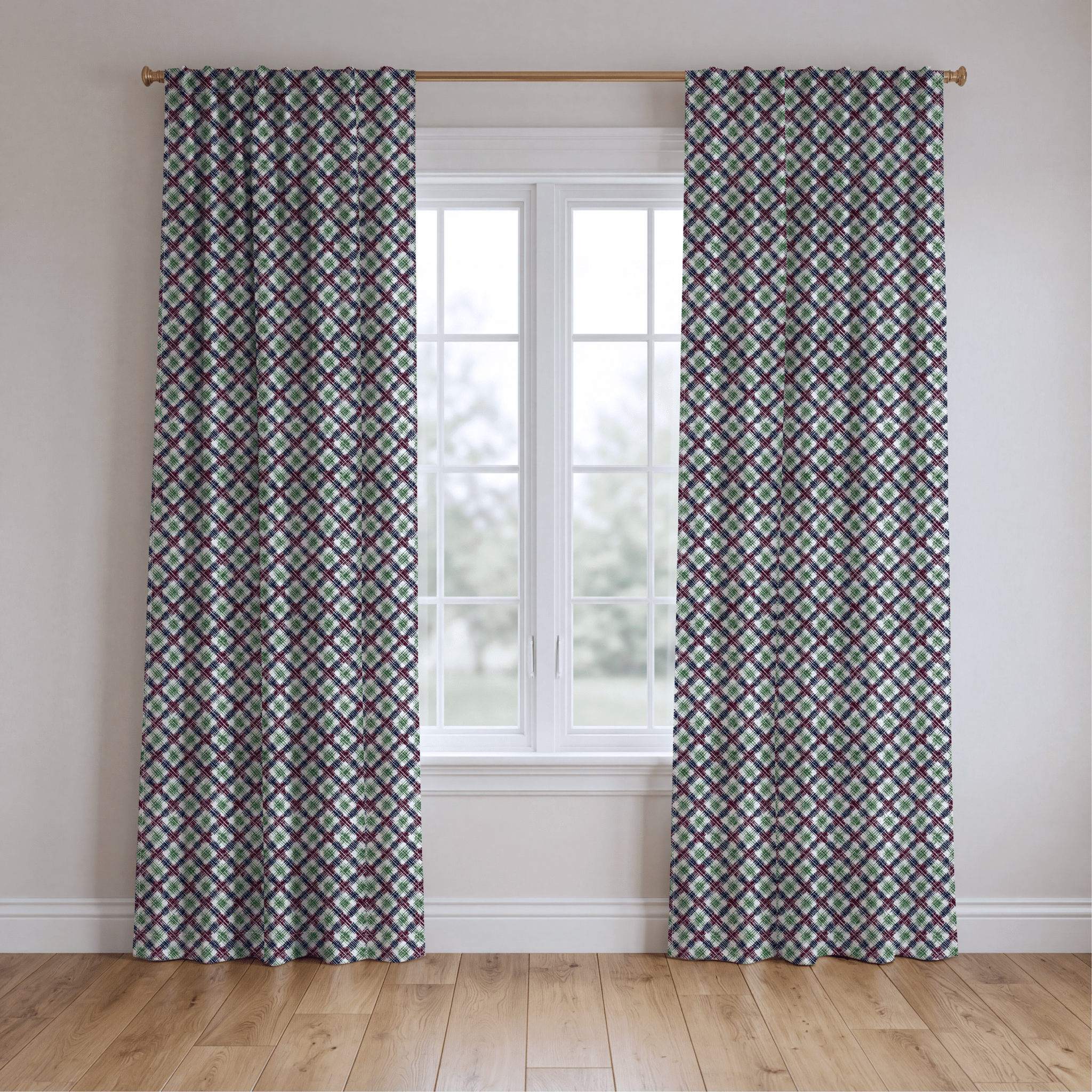 Valeska Plaid - Curtain Panel - The Drapery
