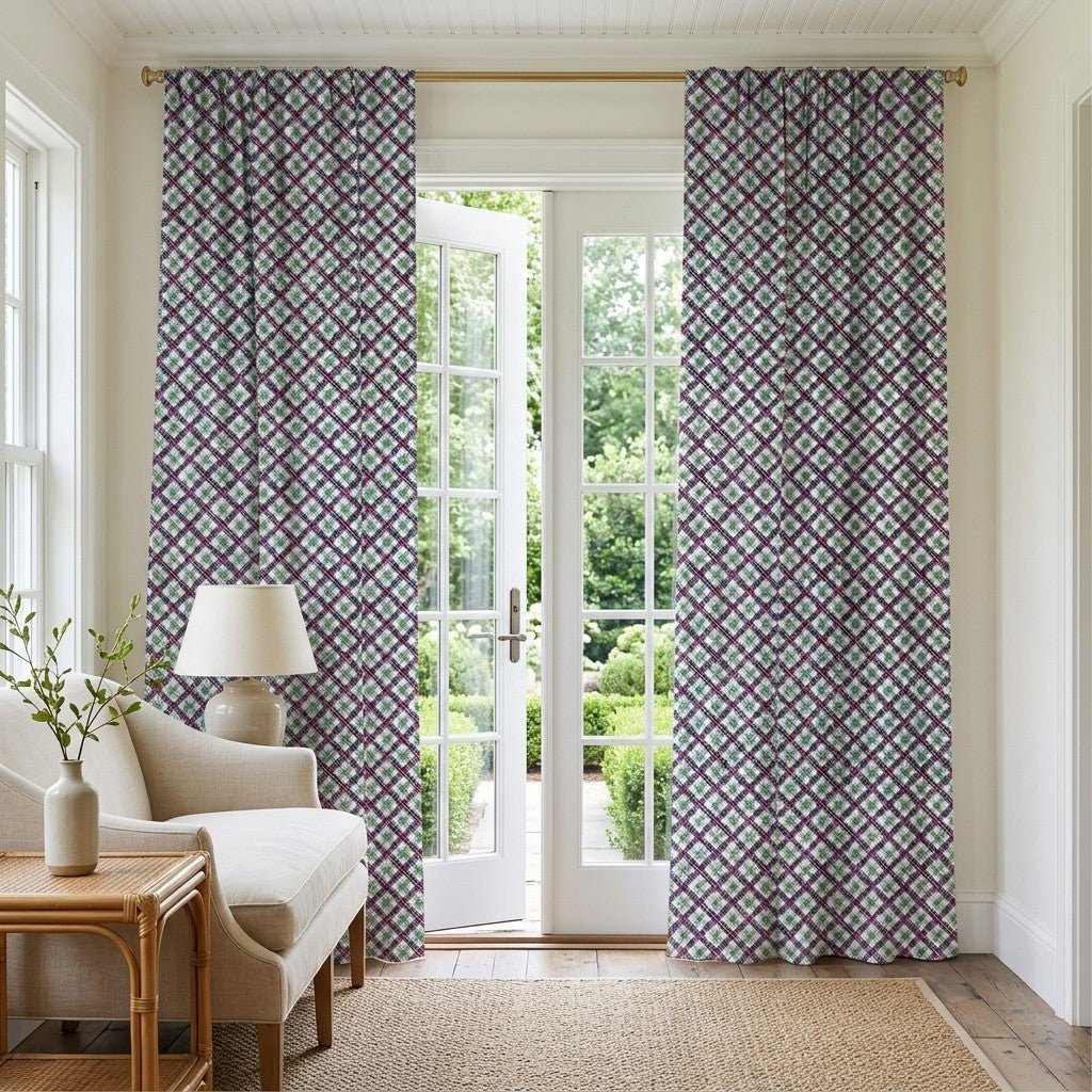 Valeska Plaid - Curtain Panel - The Drapery