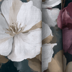 Velvet Blooms Pattern - Curtain Panel - The Drapery