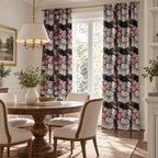Velvet Blooms Pattern - Curtain Panel - The Drapery