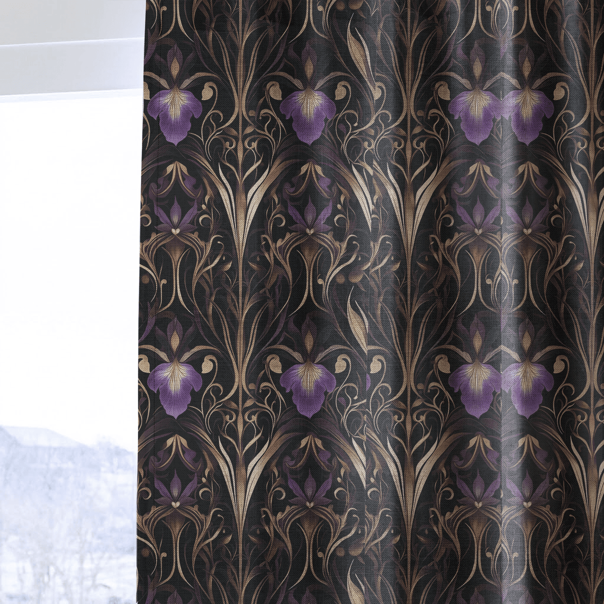 Velvet Iris - Curtain Panel - The Drapery