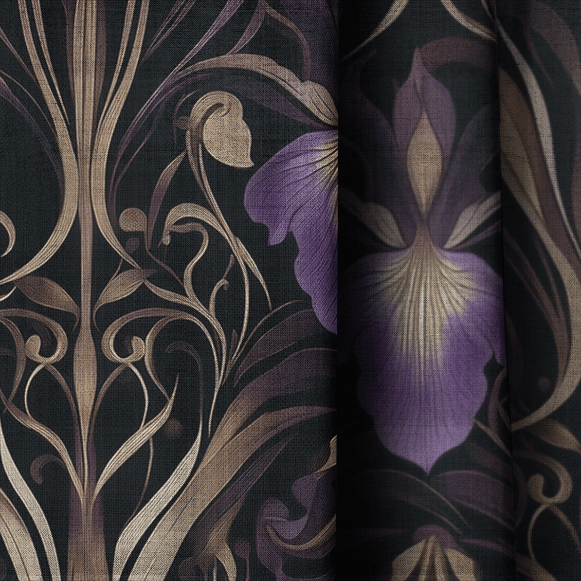 Velvet Iris - Curtain Panel - The Drapery