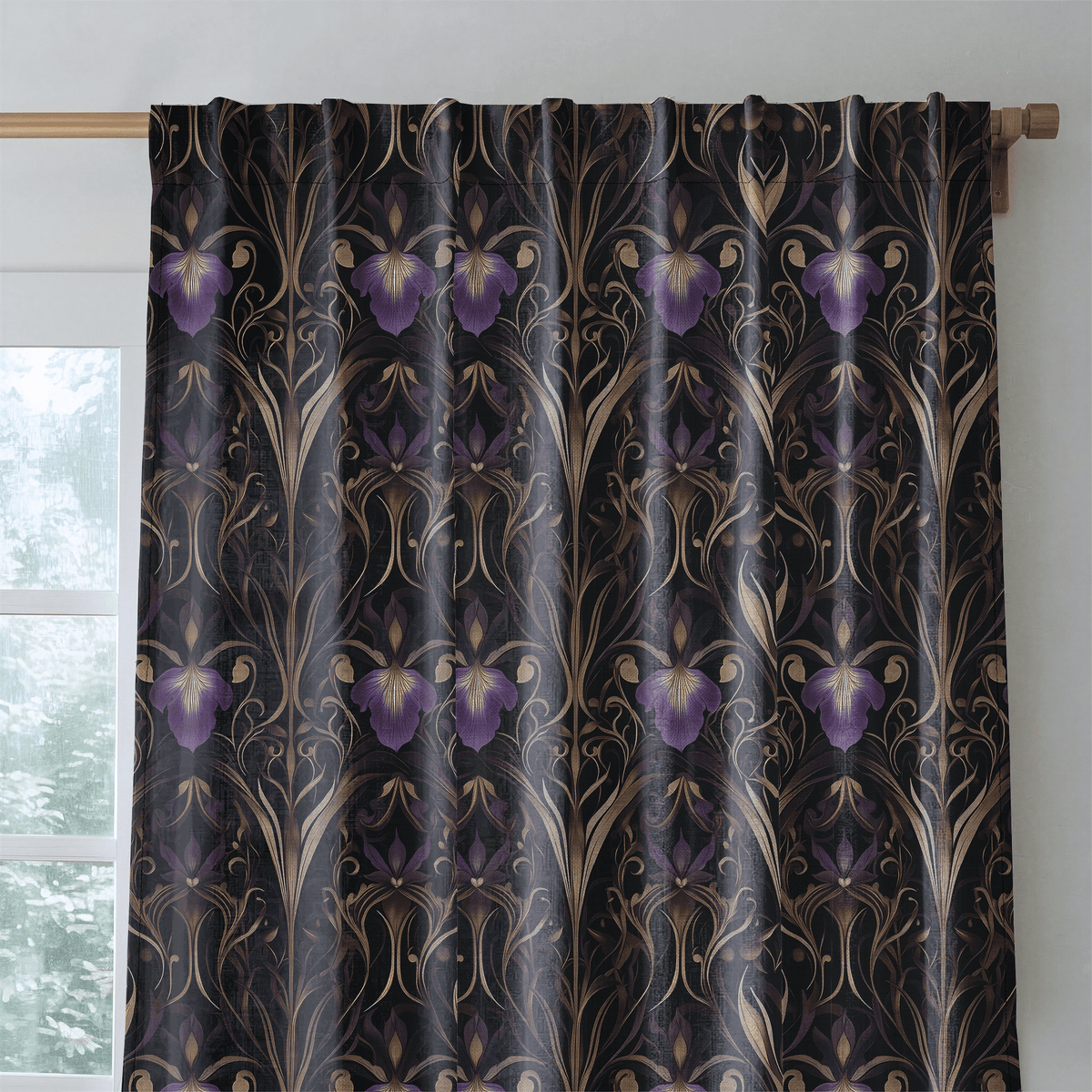 Velvet Iris - Curtain Panel - The Drapery