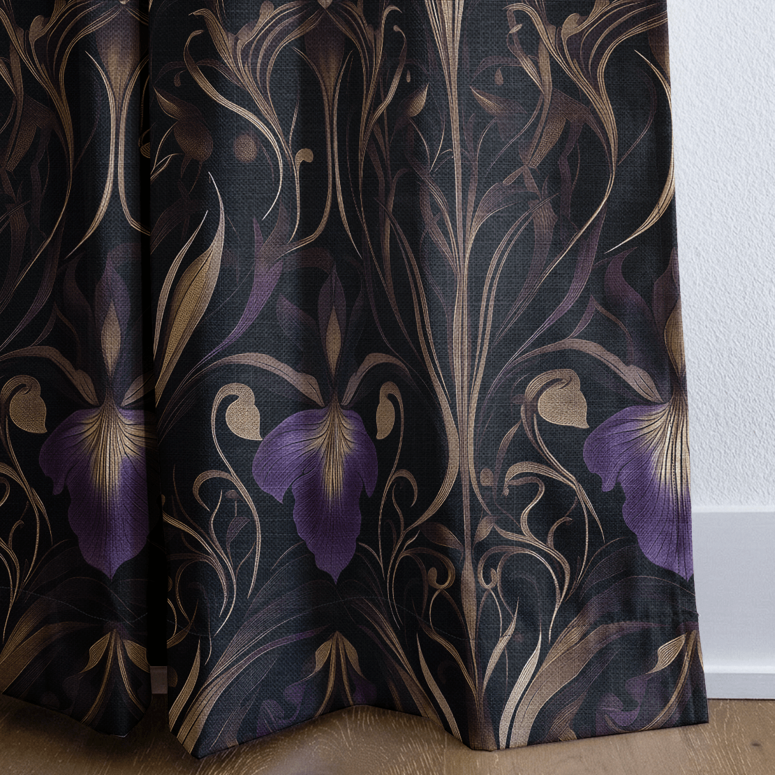 Velvet Iris - Curtain Panel - The Drapery