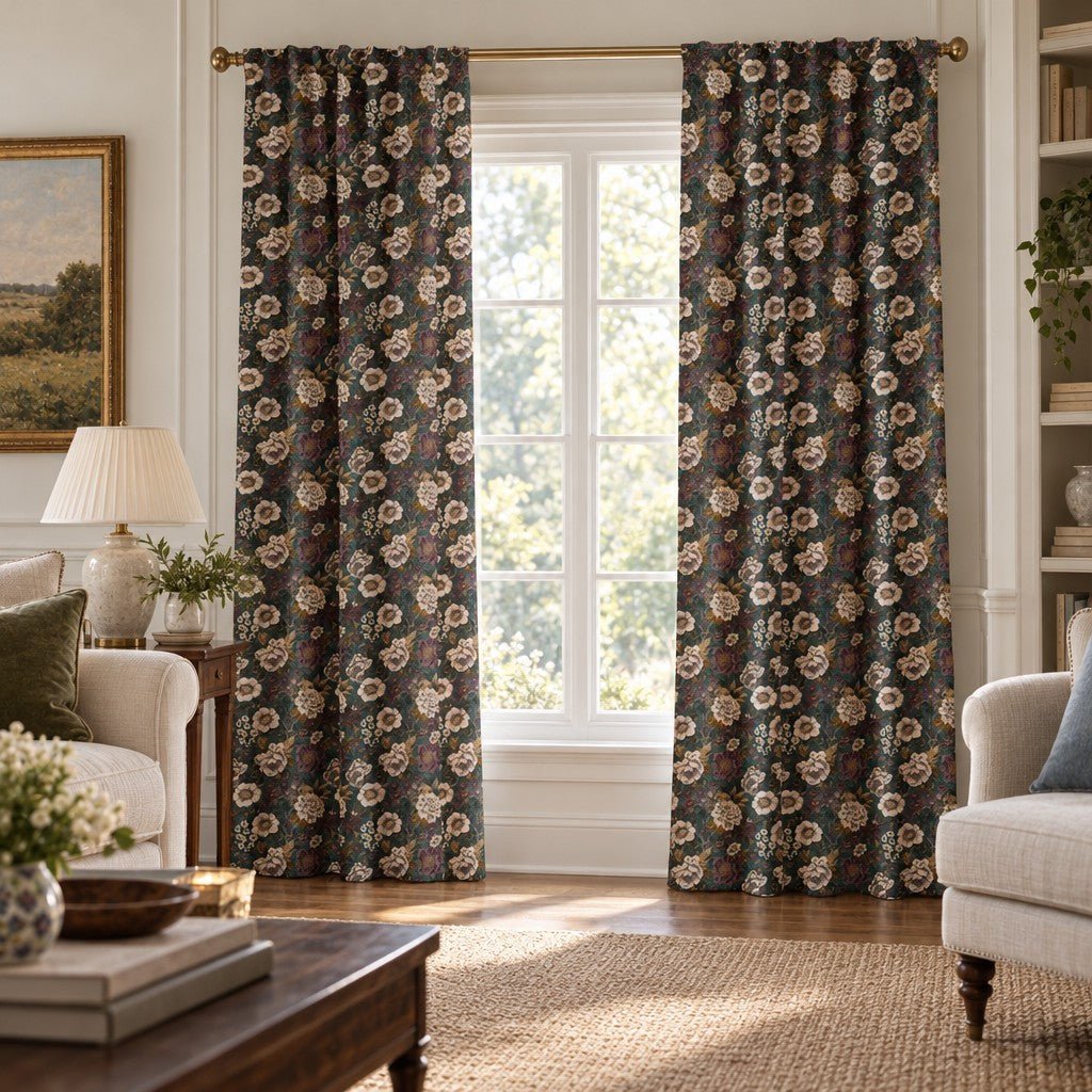 Velvet Meadow - Curtain Panel - The Drapery