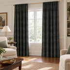 Verdant Ginkgo Charcoal - Curtain Panel - The Drapery