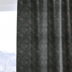 Verdant Ginkgo Charcoal - Curtain Panel - The Drapery