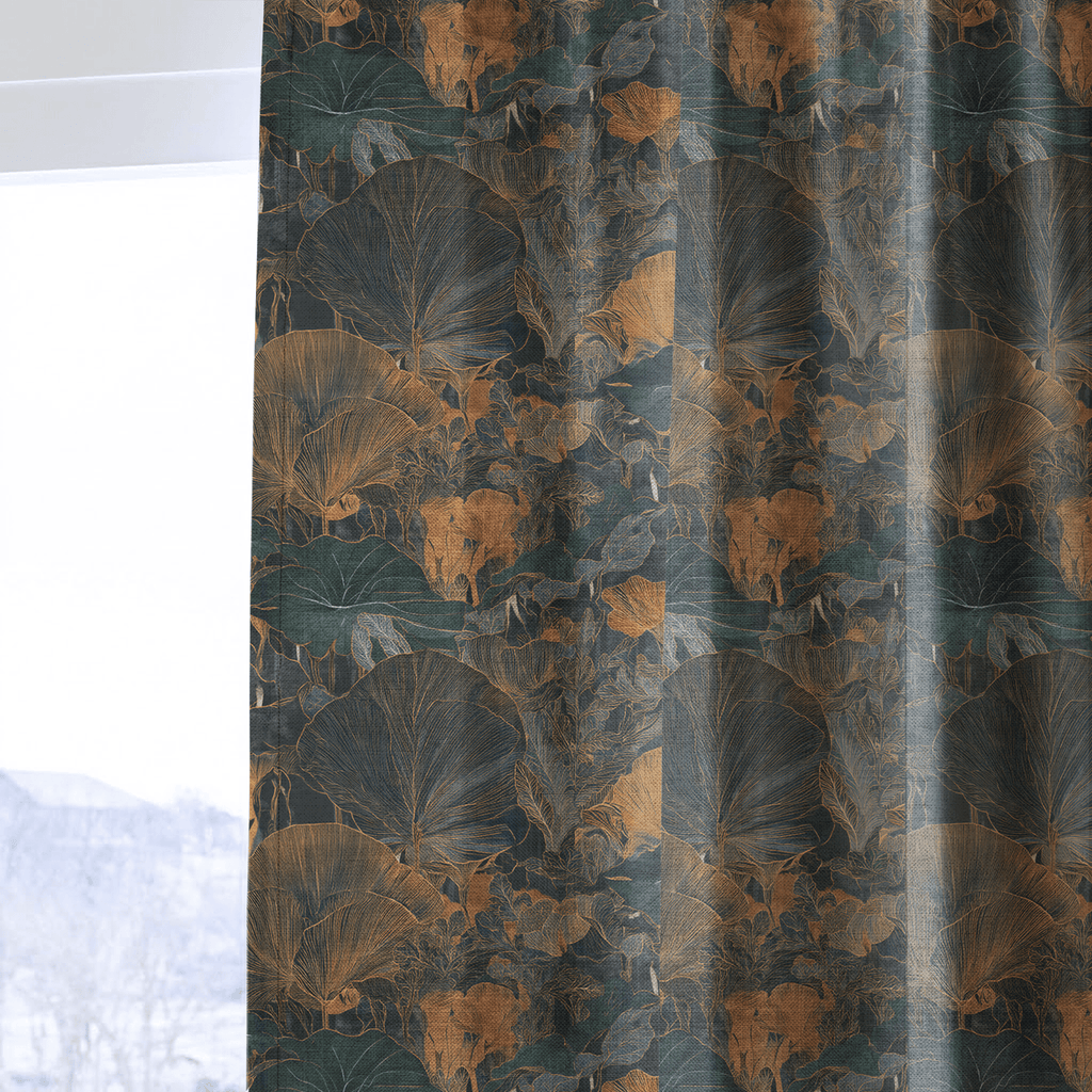 Verdure in Brass Pattern - Curtain Panel - The Drapery