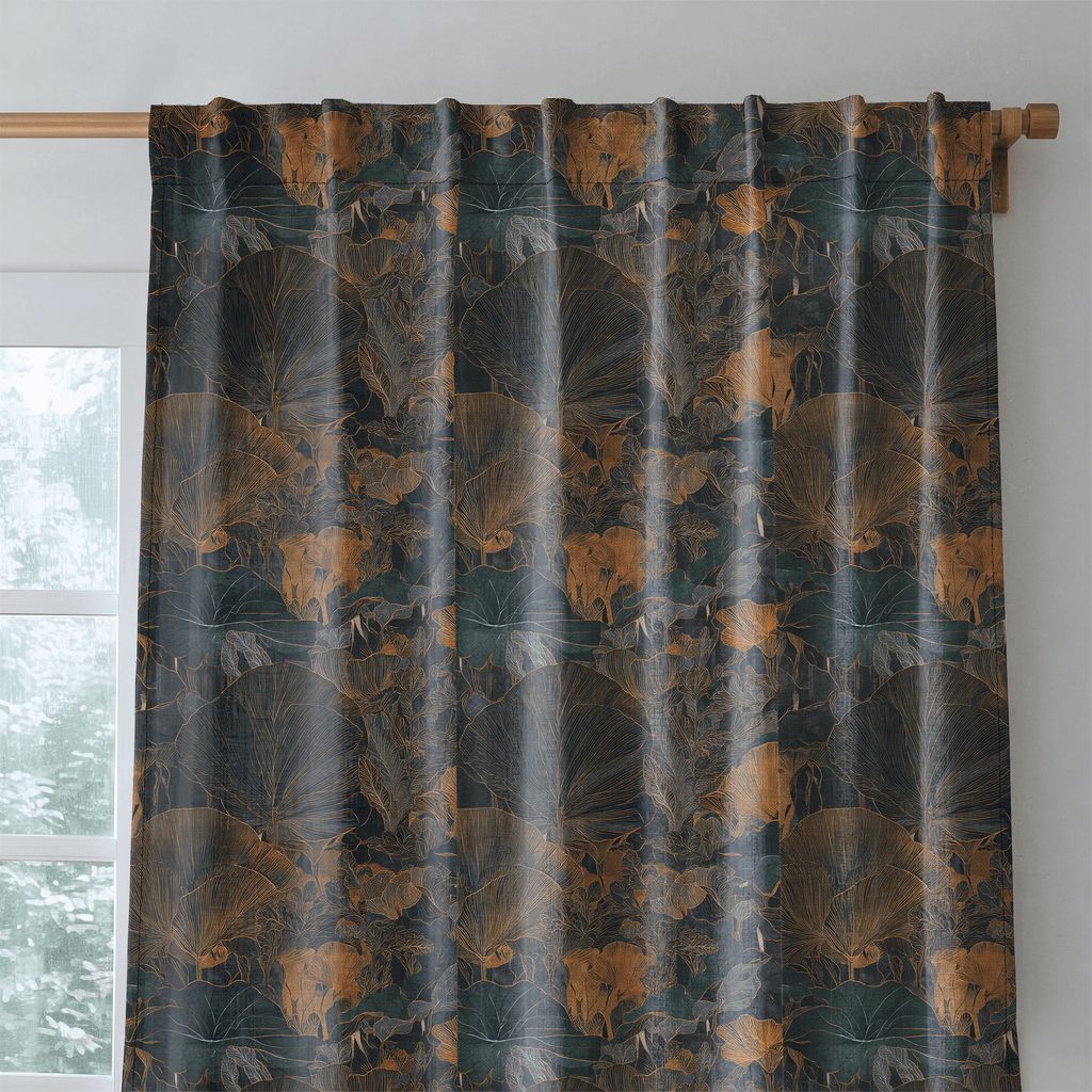 Verdure in Brass Pattern - Curtain Panel - The Drapery