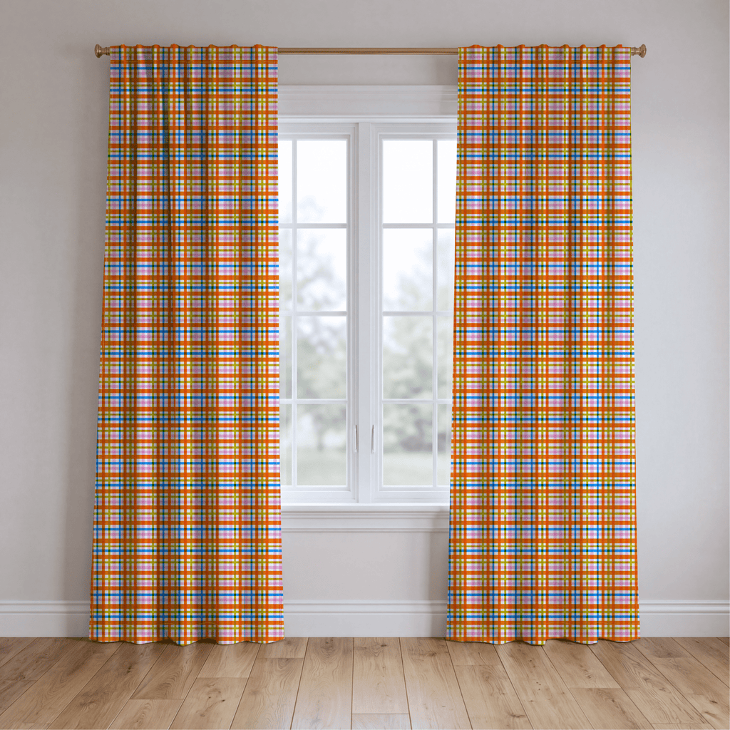Vibrant Gingham - Curtain Panel - The Drapery