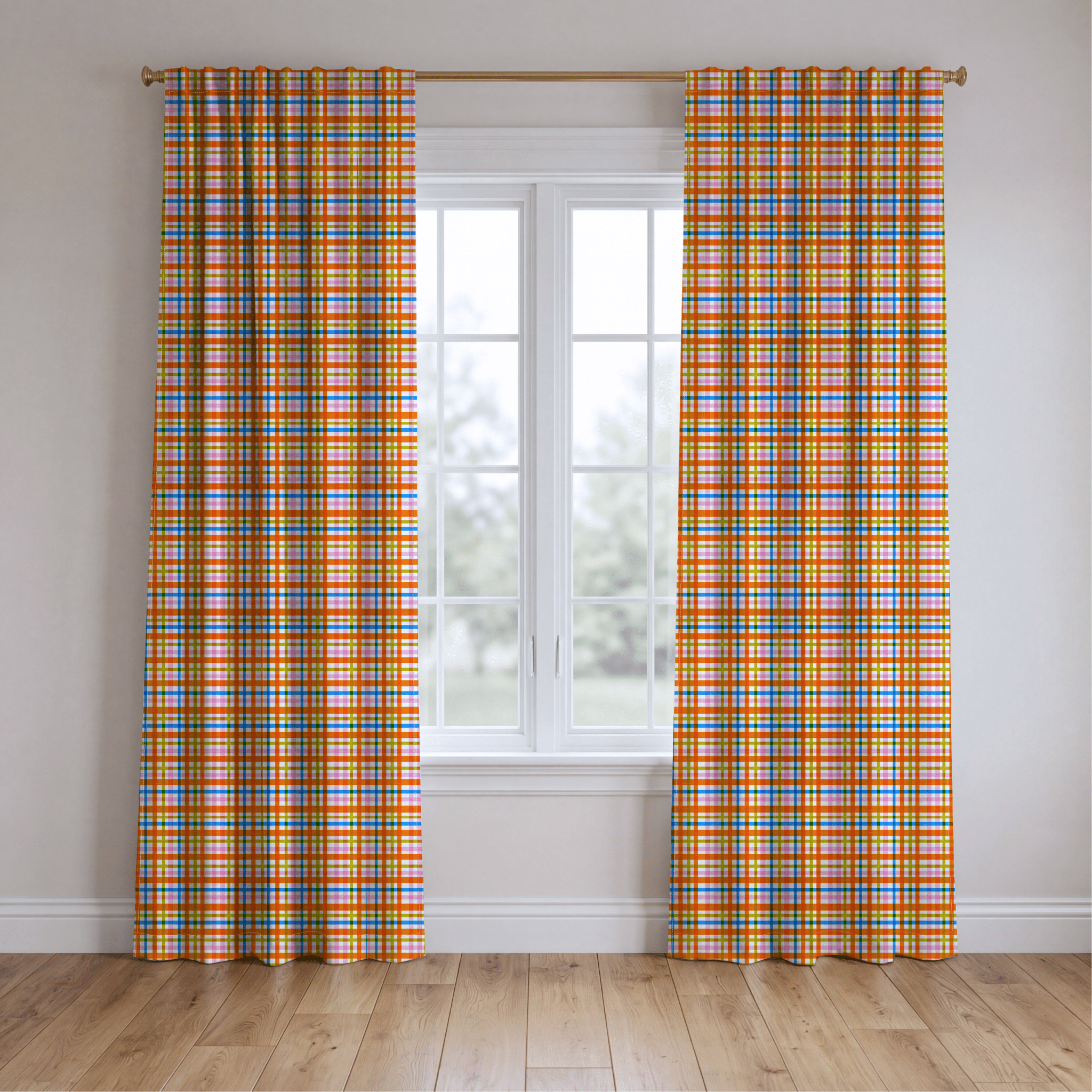 Vibrant Gingham - Curtain Panel - The Drapery