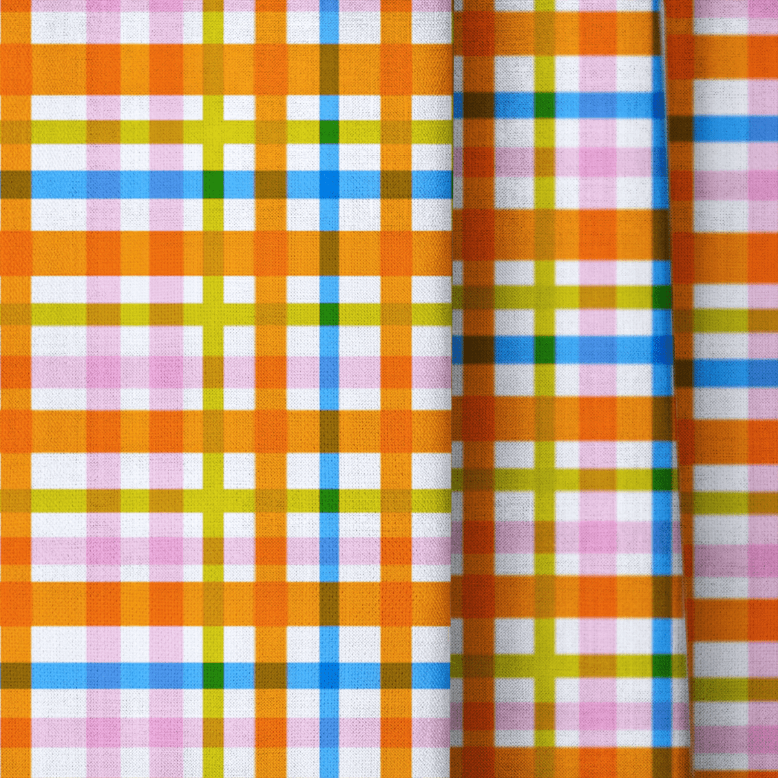 Vibrant Gingham - Curtain Panel - The Drapery