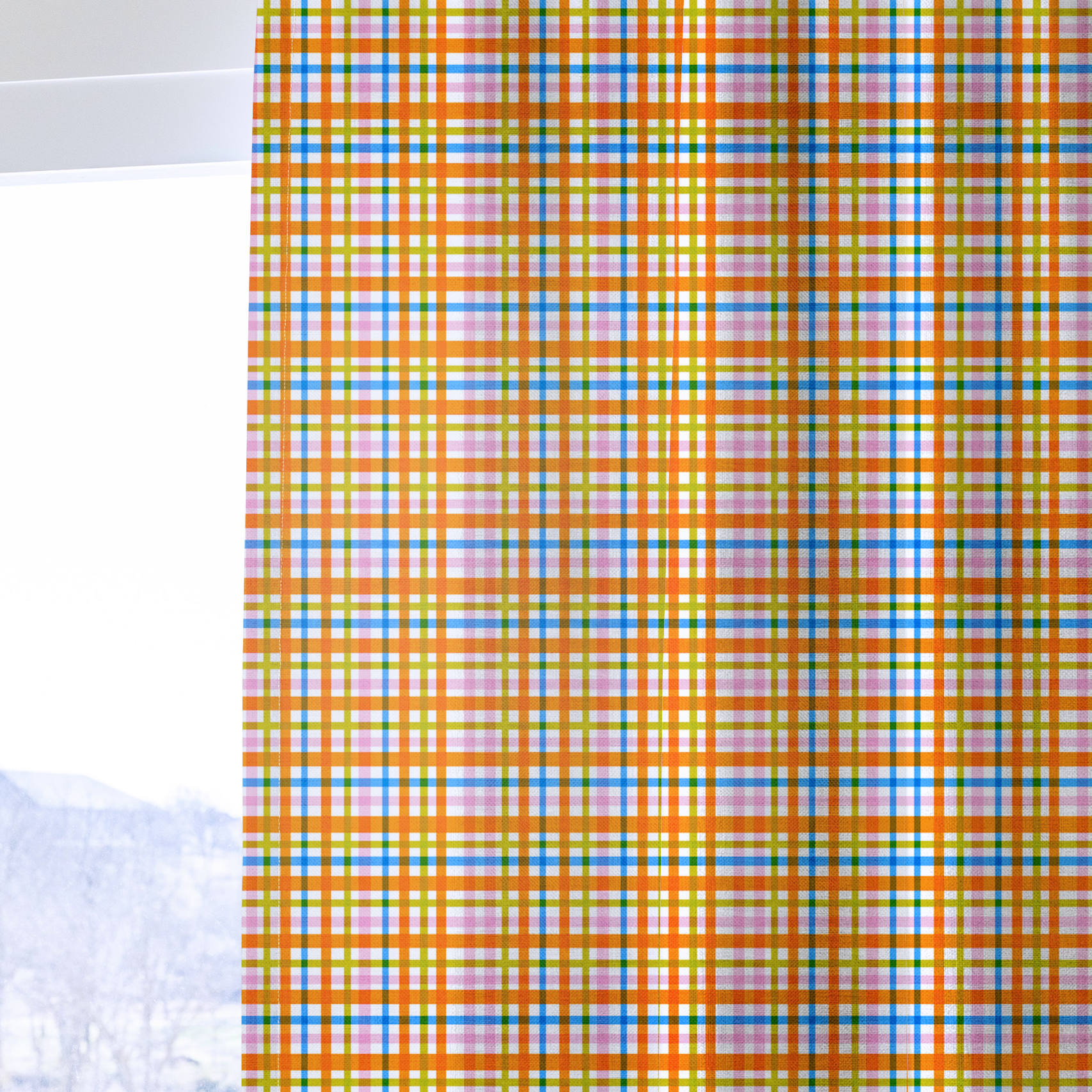 Vibrant Gingham - Curtain Panel - The Drapery