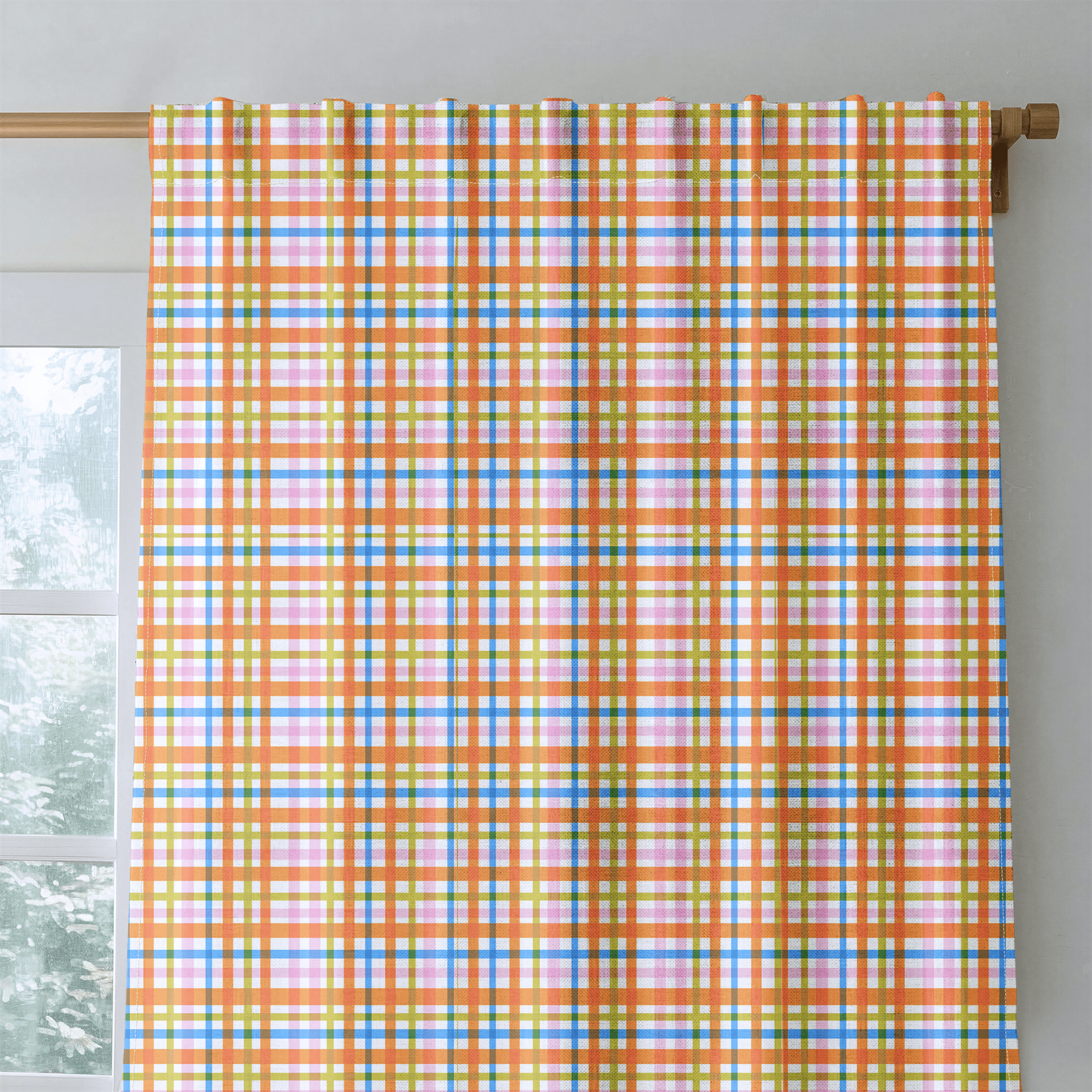 Vibrant Gingham - Curtain Panel - The Drapery