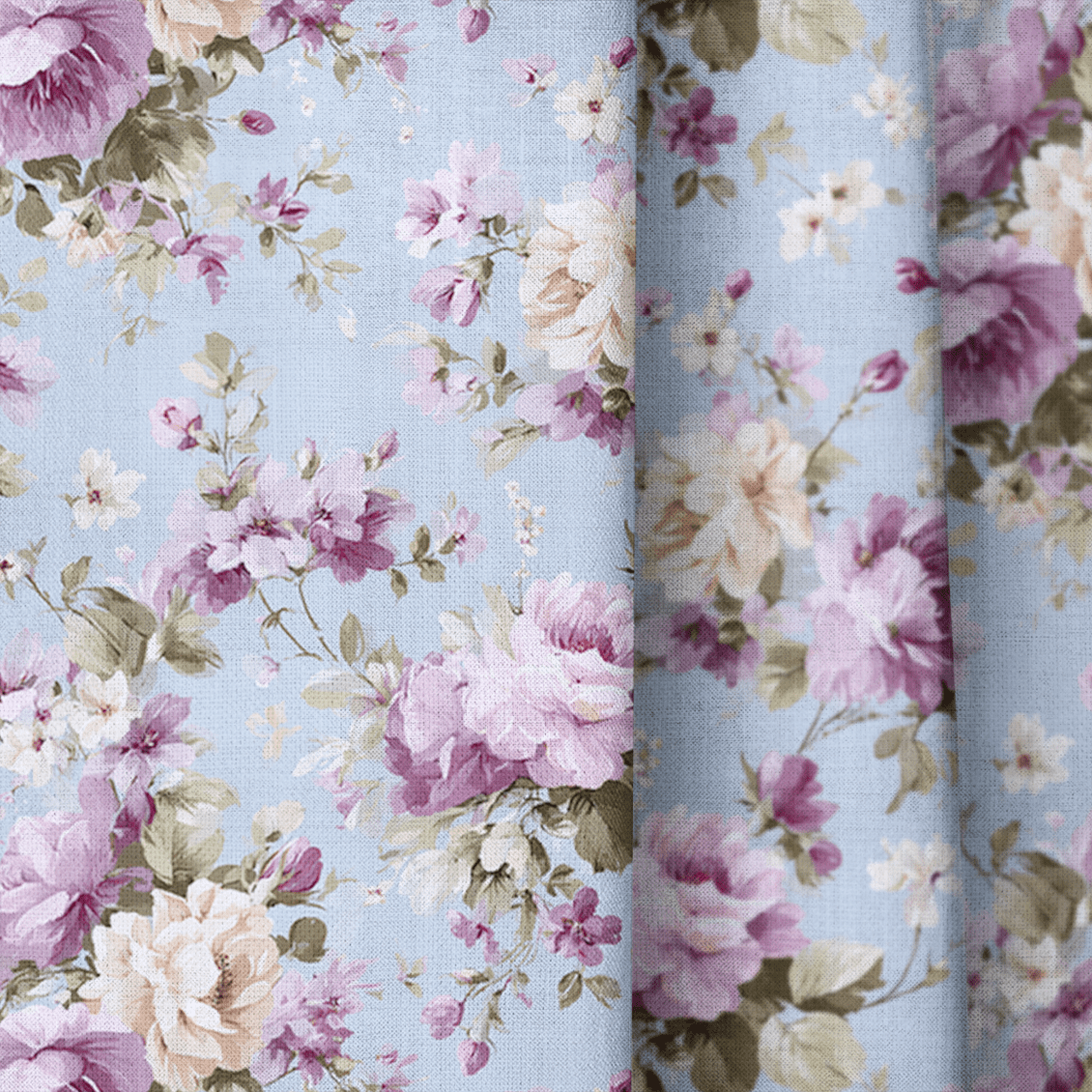 Vintage Florals - Curtain Panel - The Drapery